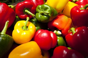 Close up of bell peppers